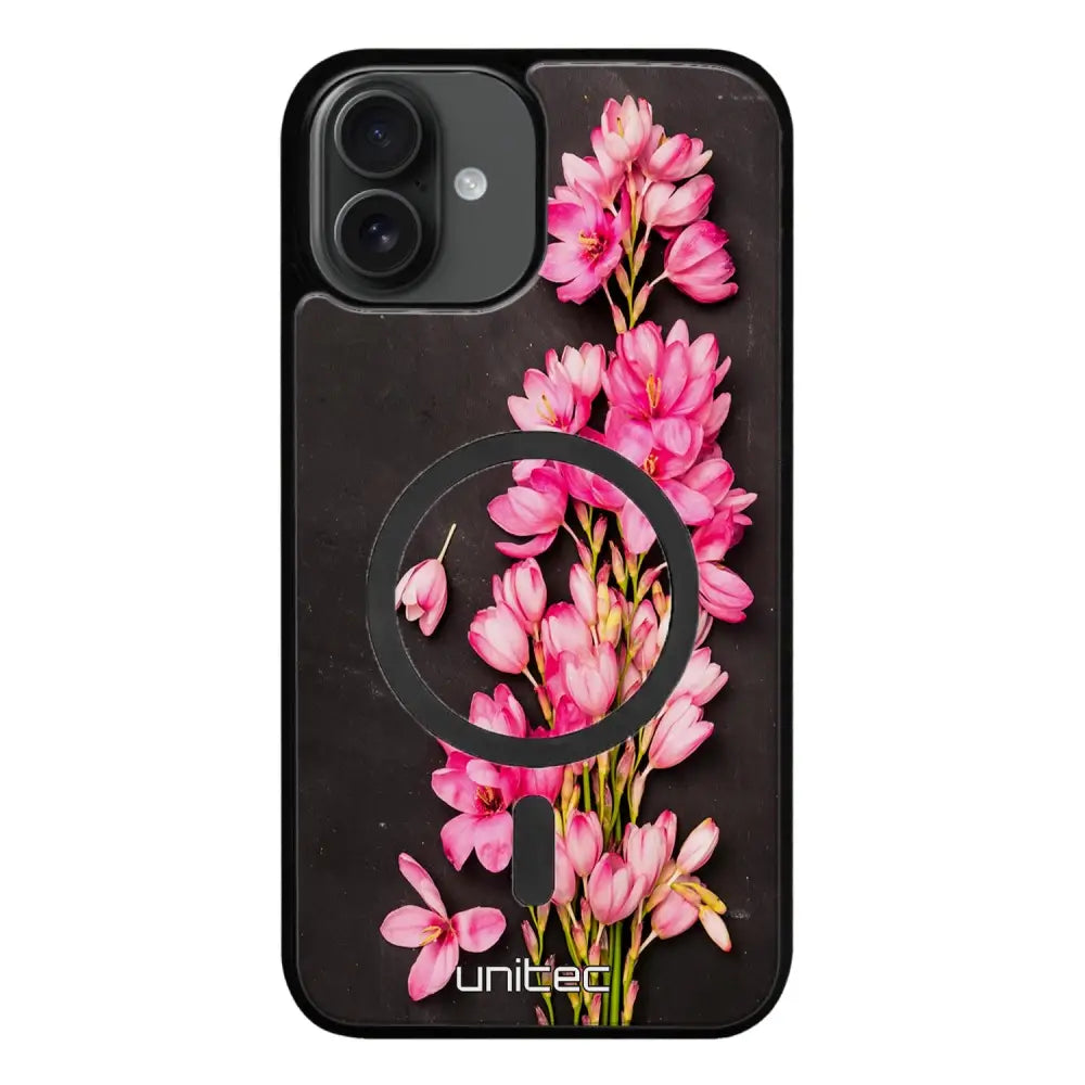 iPhone 16 kukka suojakuoret - Pink Flowers