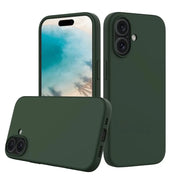 Tumma vihreä MagSafe suojakuori iPhone 16:lle, jossa kaksoiskameraleikkaukset