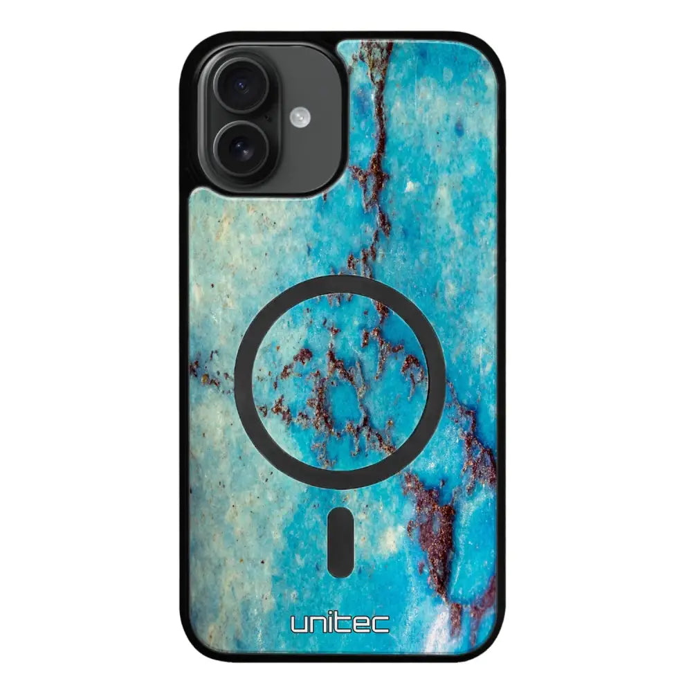 iPhone 16 marmori suojakuoret - Turquoise Marble