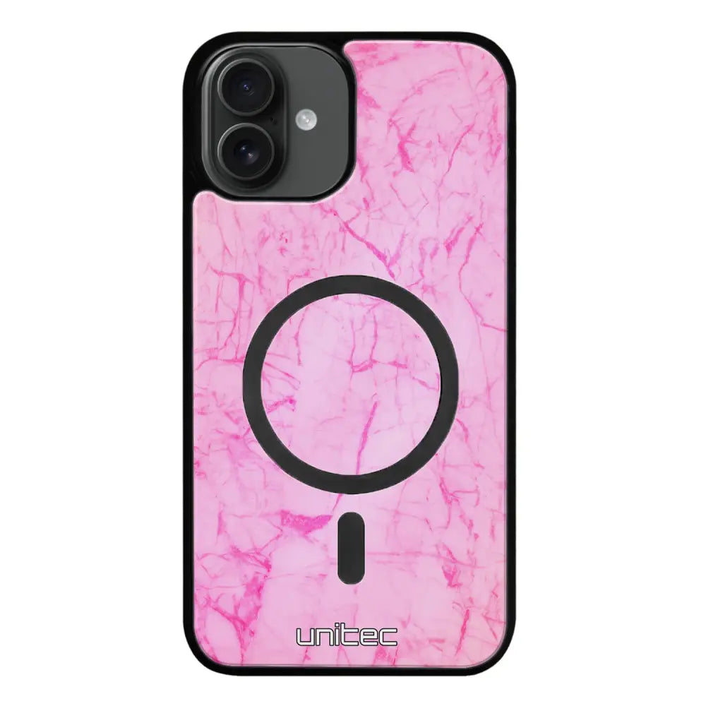 iPhone 16 Plus marmori suojakuoret - Light Pink Marble