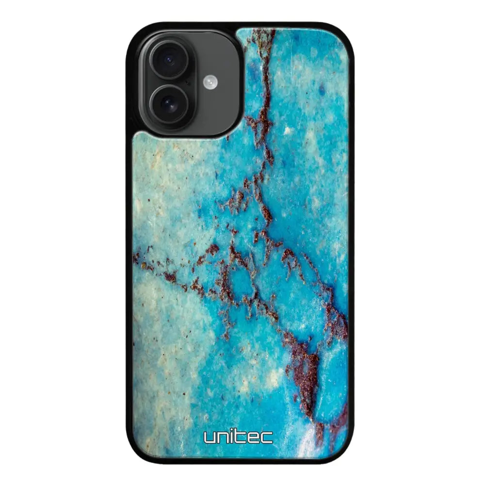 iPhone 16 Plus marmori suojakuoret - Turquoise Marble - Ei