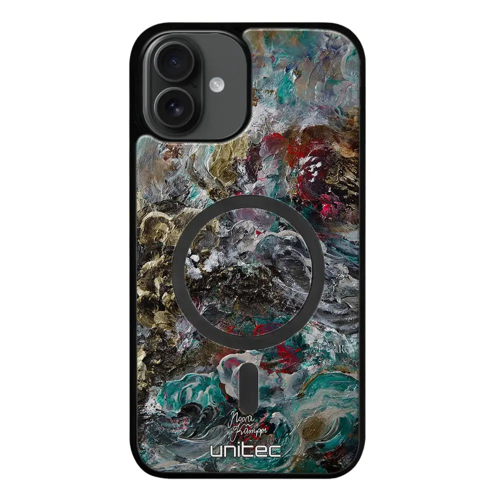 iPhone 16 Plus modern art suojakuoret - Heart Knows - Noora Kämppi