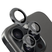 Kameran panssarilasi iPhone 16 Pro ja Pro Max - musta suoja kolmoiskameralle