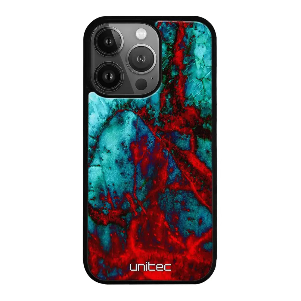 iPhone 16 Pro Max marmori suojakuoret - Blue Red Marble - Ei