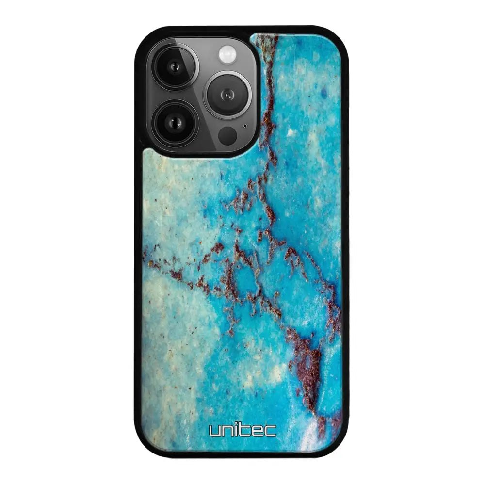 iPhone 16 Pro Max marmori suojakuoret - Turquoise Marble - Ei