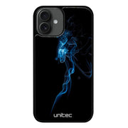 iPhone 16 suojakuoret - Blue Smoke On Black - Ei