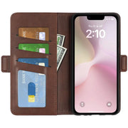 iPhone 16e Lompakko Suojakotelo - Ruskea