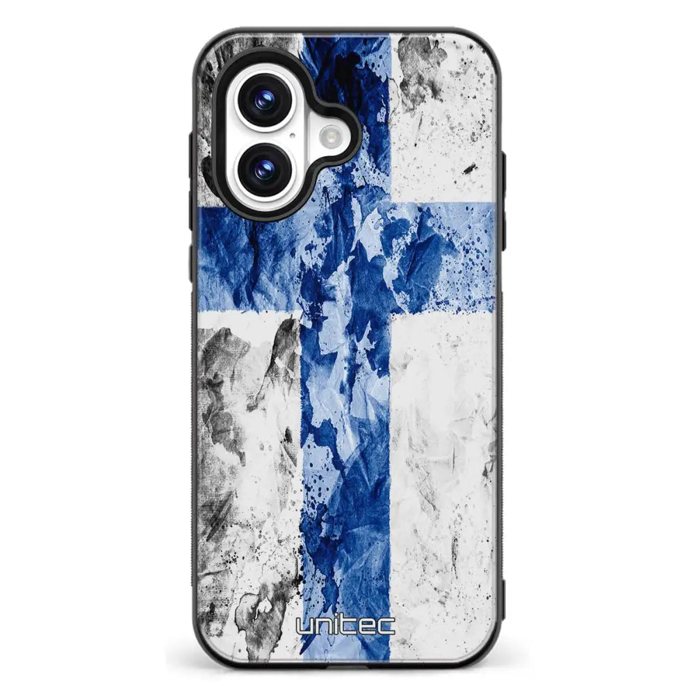 iPhone 17 suojakuoret Painted Finnish Flag Ei