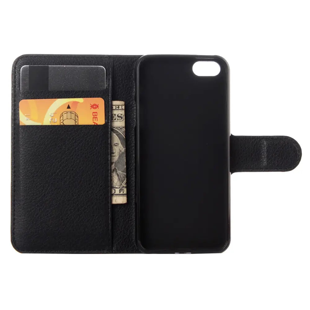 iPhone 5 / 5s / SE (2016) Lompakko Suojakotelo Musta