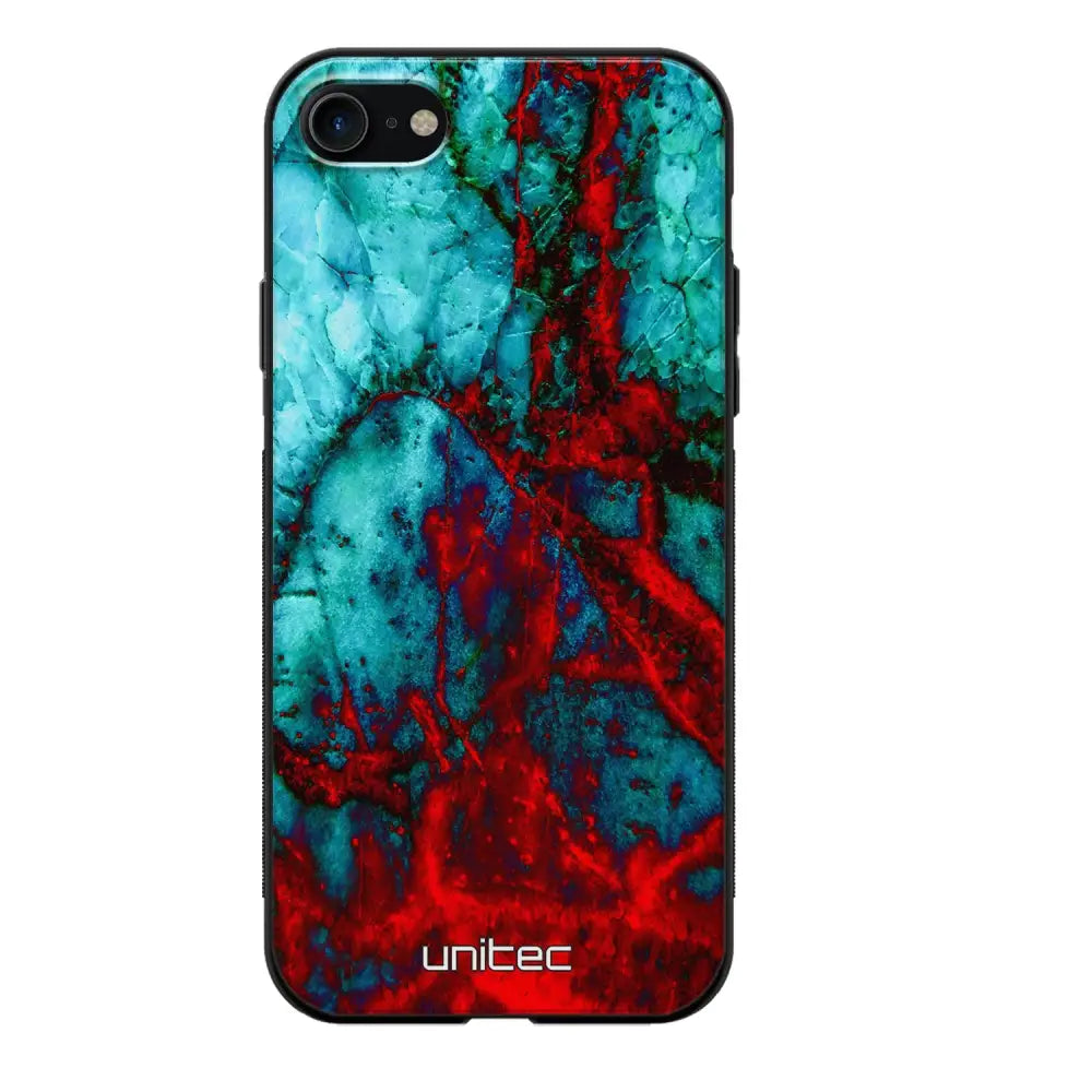 iPhone 7 marmori suojakuoret - Blue Red Marble - Ei