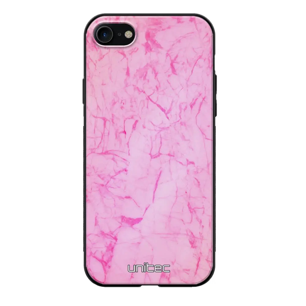iPhone SE 2022 marmori suojakuoret - Light Pink Marble - Ei
