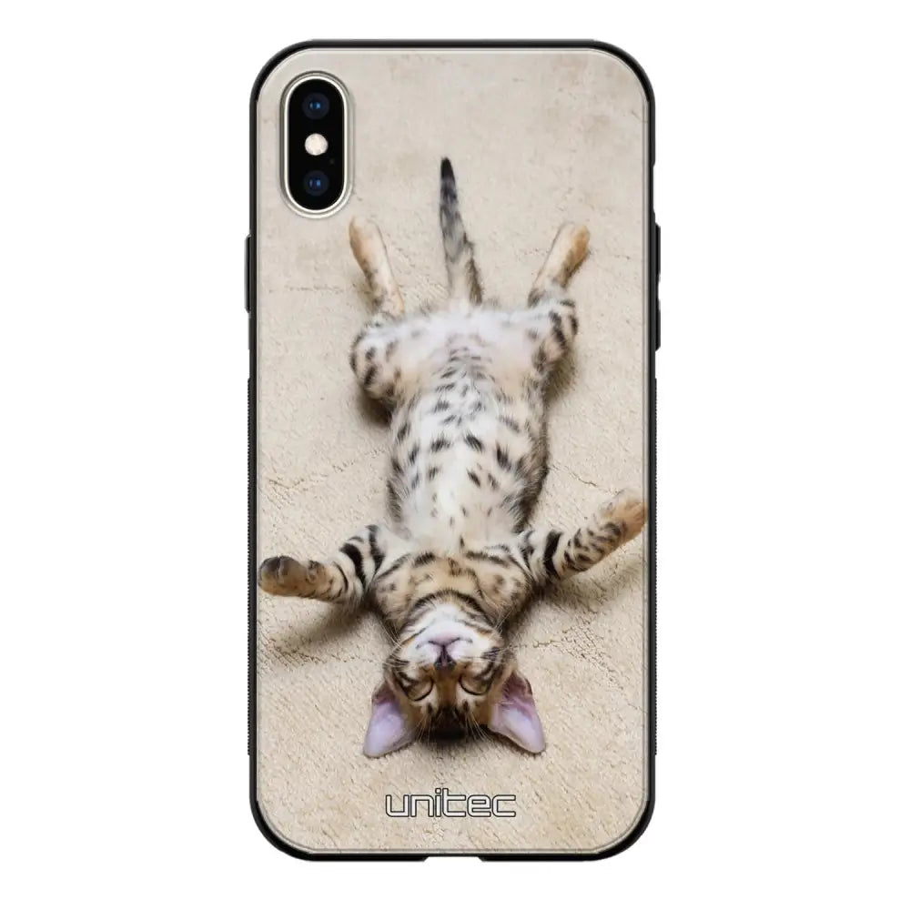 iPhone X kissa suojakuoret - Relaxing Cat - Ei