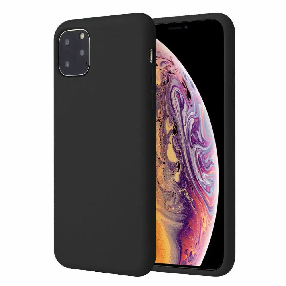 iPhone X Silikonikuori Musta