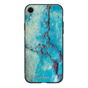 iPhone XR marmori suojakuoret - Turquoise Marble - Ei