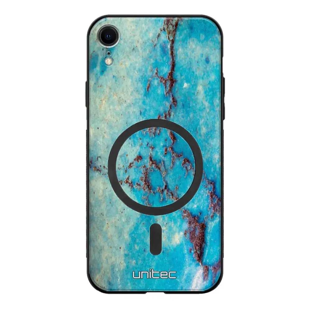 iPhone XR marmori suojakuoret - Turquoise Marble