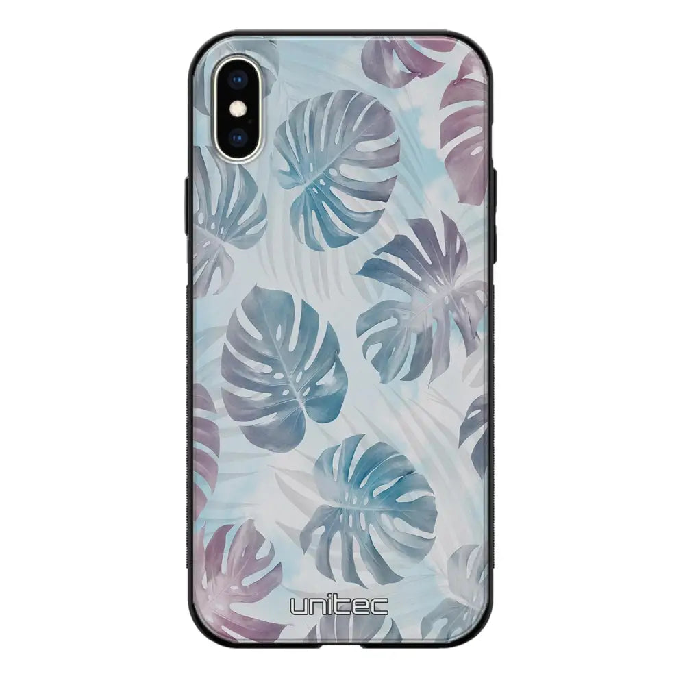 iPhone XS kukka suojakuoret - Monstera Texture - Ei