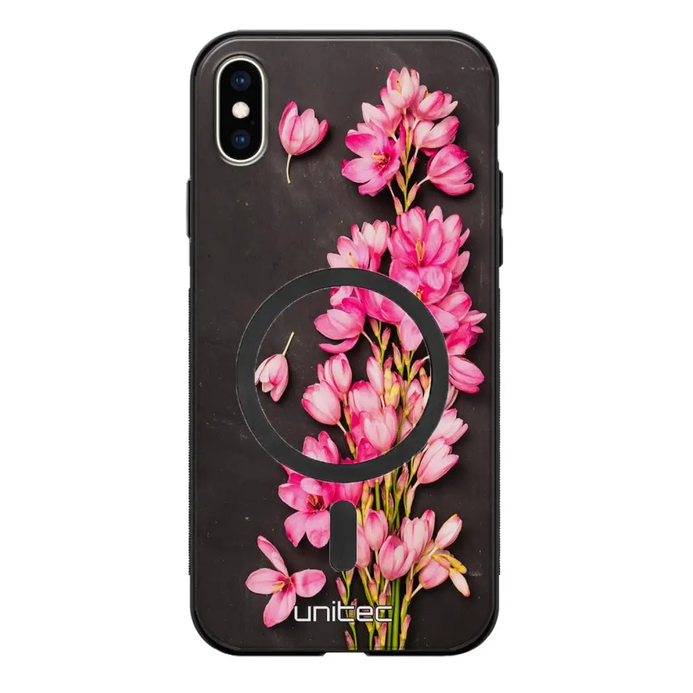 iPhone XS kukka suojakuoret - Pink Flowers