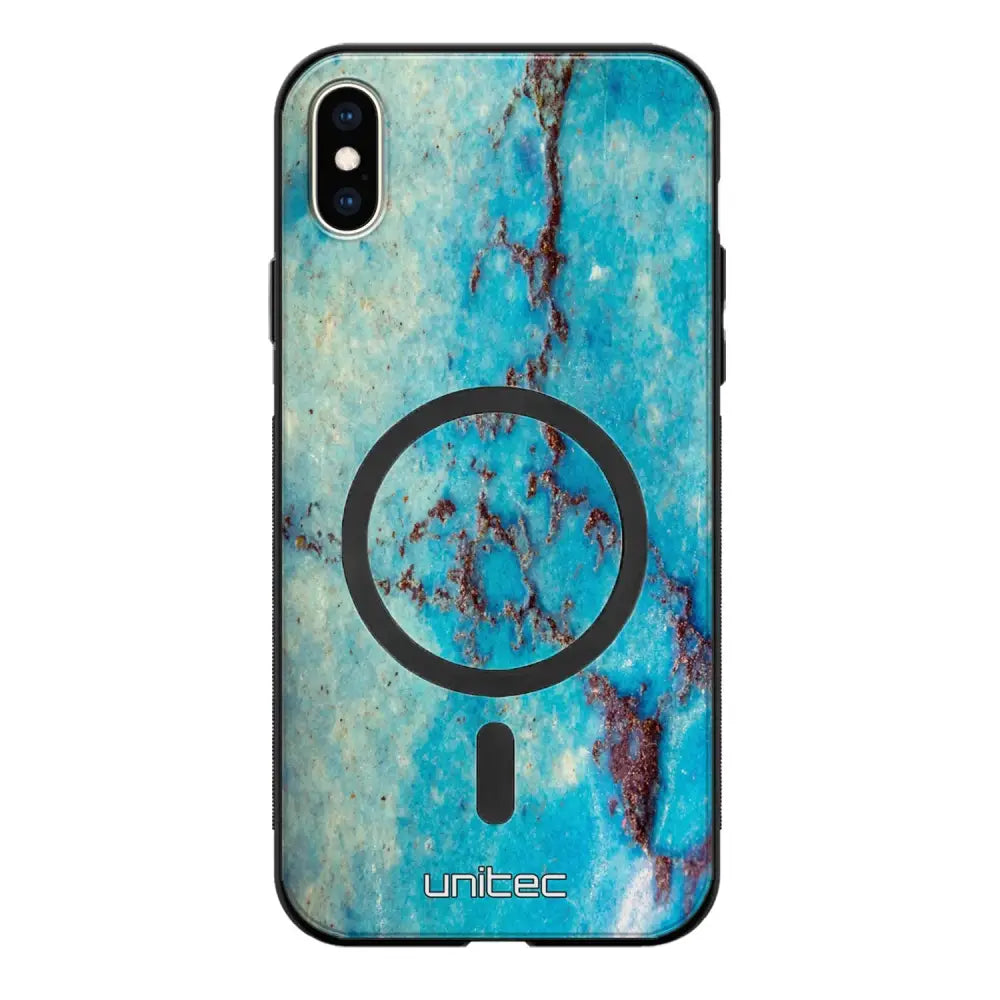 iPhone XS marmori suojakuoret - Turquoise Marble