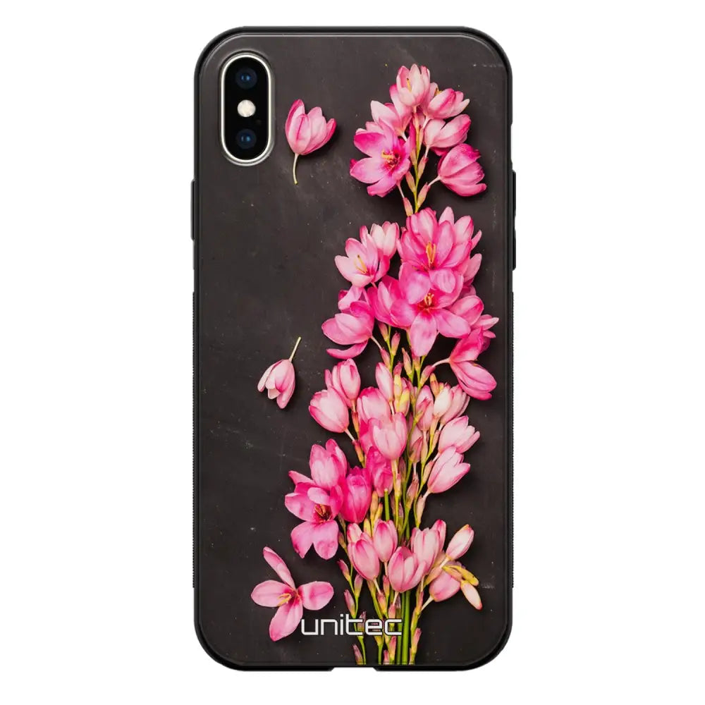 iPhone XS Max kukka suojakuoret - Pink Flowers - Ei