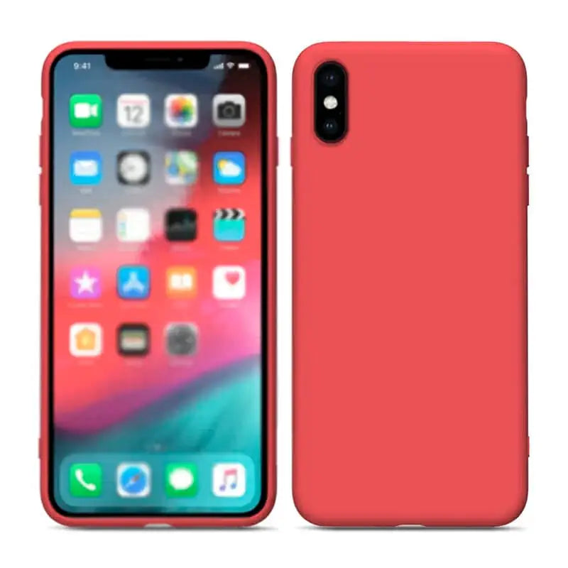iPhone XS Silikonikuori Punainen