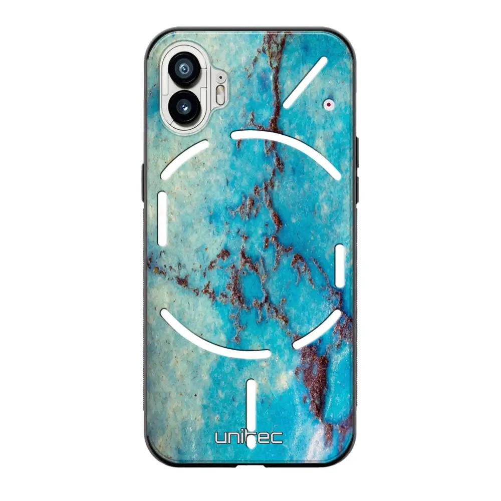 Nothing Phone 2 marmori suojakuoret - Turquoise Marble - Ei