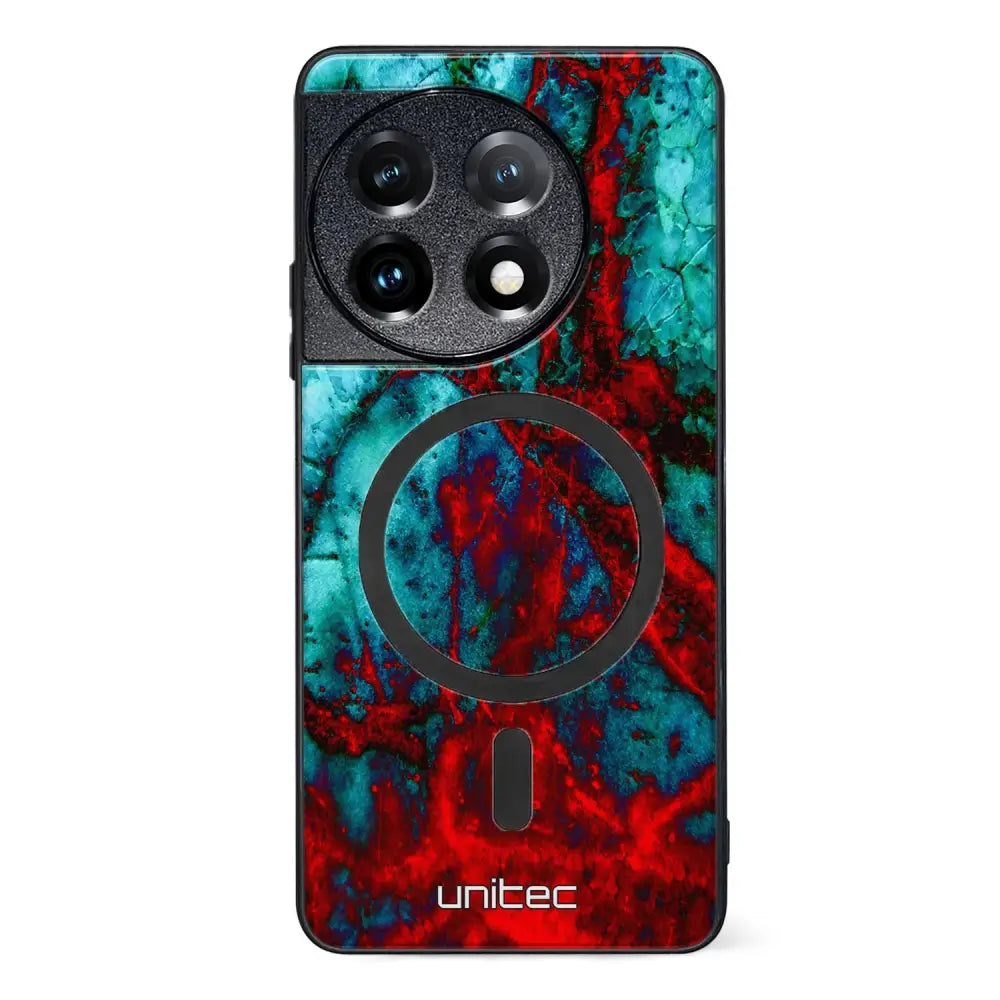 OnePlus 11 marmori suojakuoret - Blue Red Marble