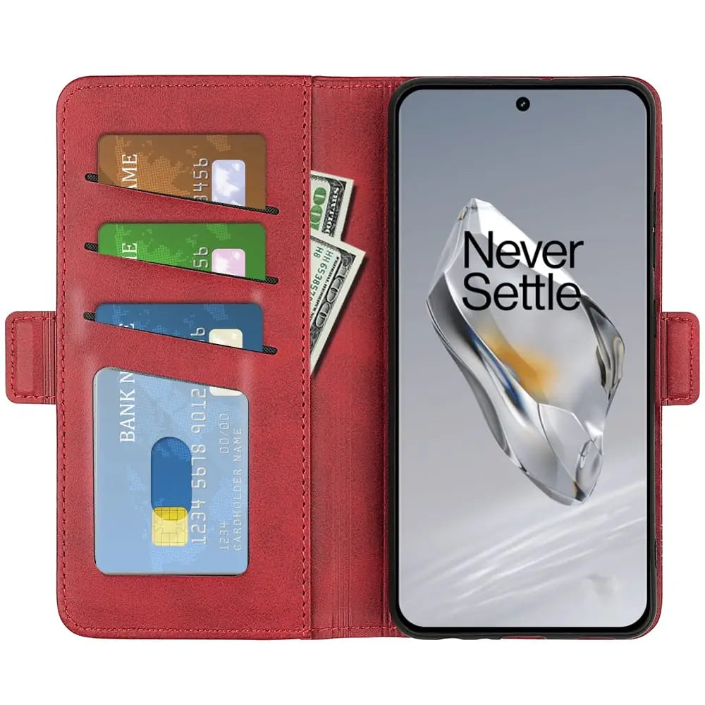 OnePlus 12 Lompakko Suojakotelo - Punainen