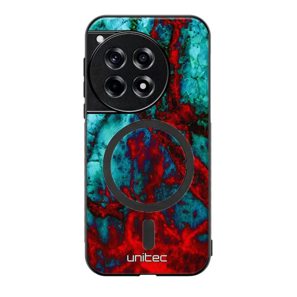 OnePlus 12 marmori suojakuoret - Blue Red Marble