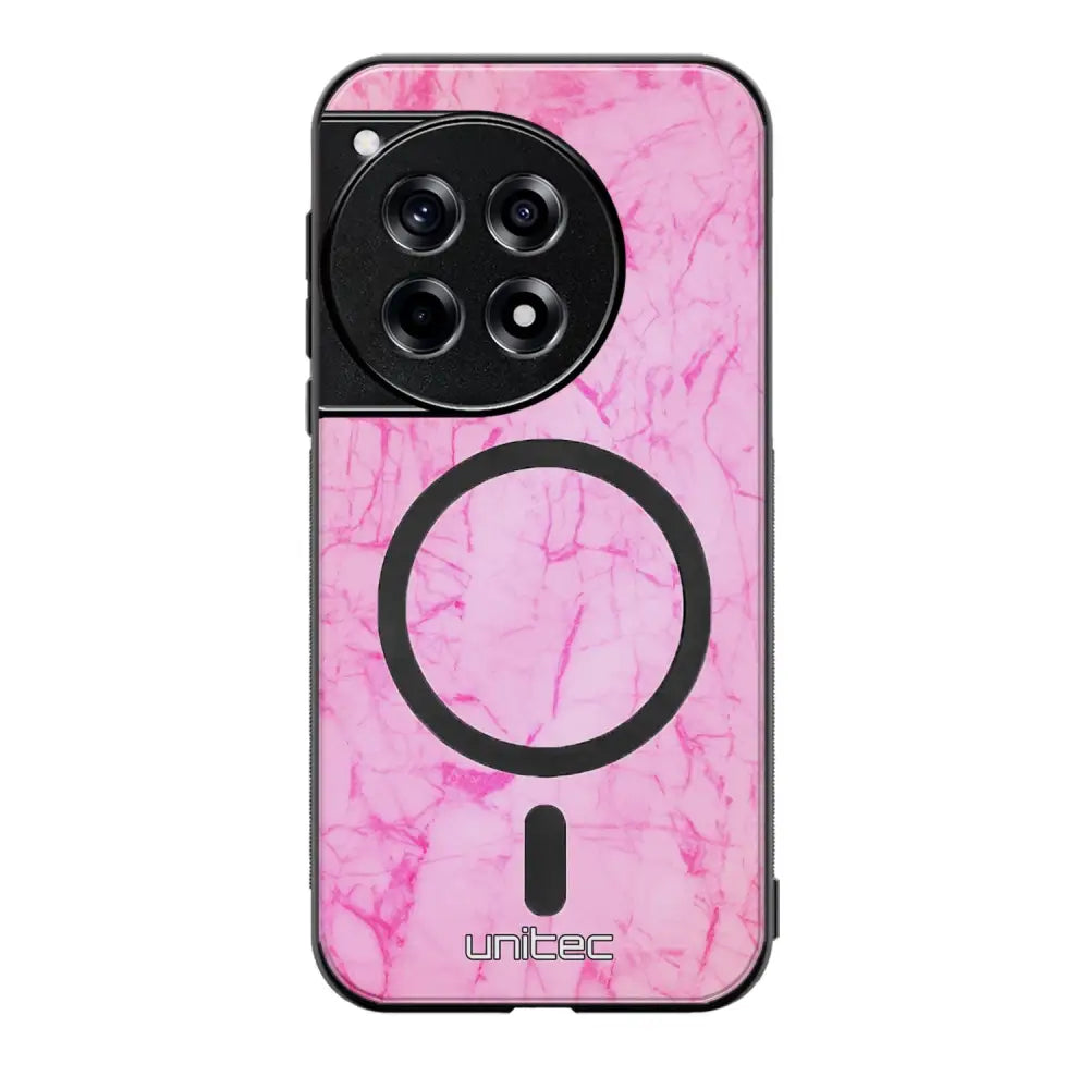 OnePlus 12 marmori suojakuoret - Light Pink Marble