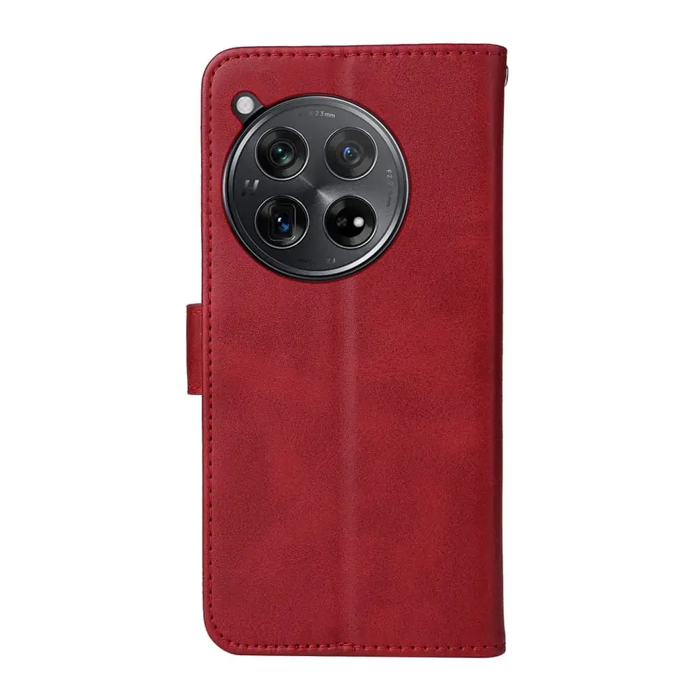 OnePlus 12R Lompakko Suojakotelo - Punainen