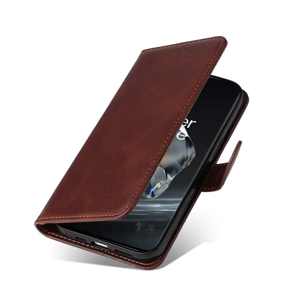 OnePlus 12R Lompakko Suojakotelo - Ruskea