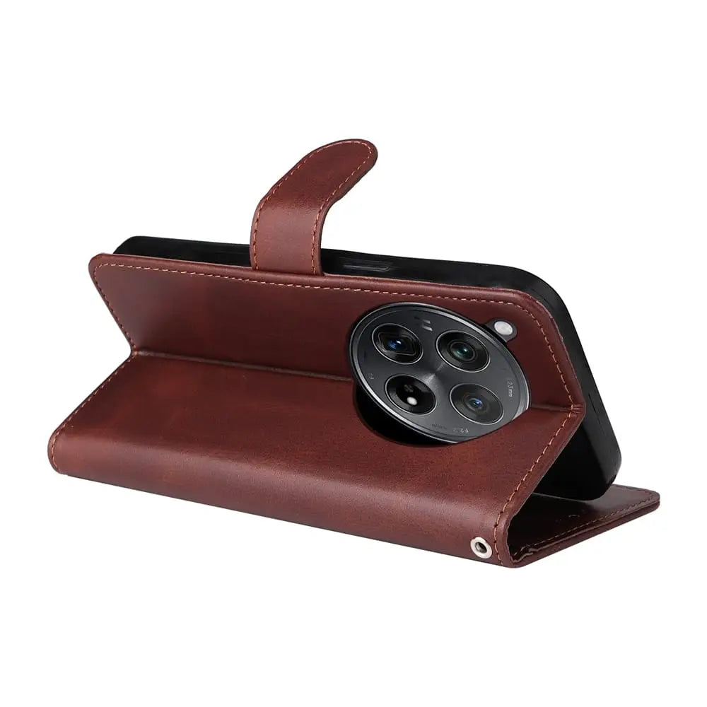 OnePlus 12R Lompakko Suojakotelo - Ruskea