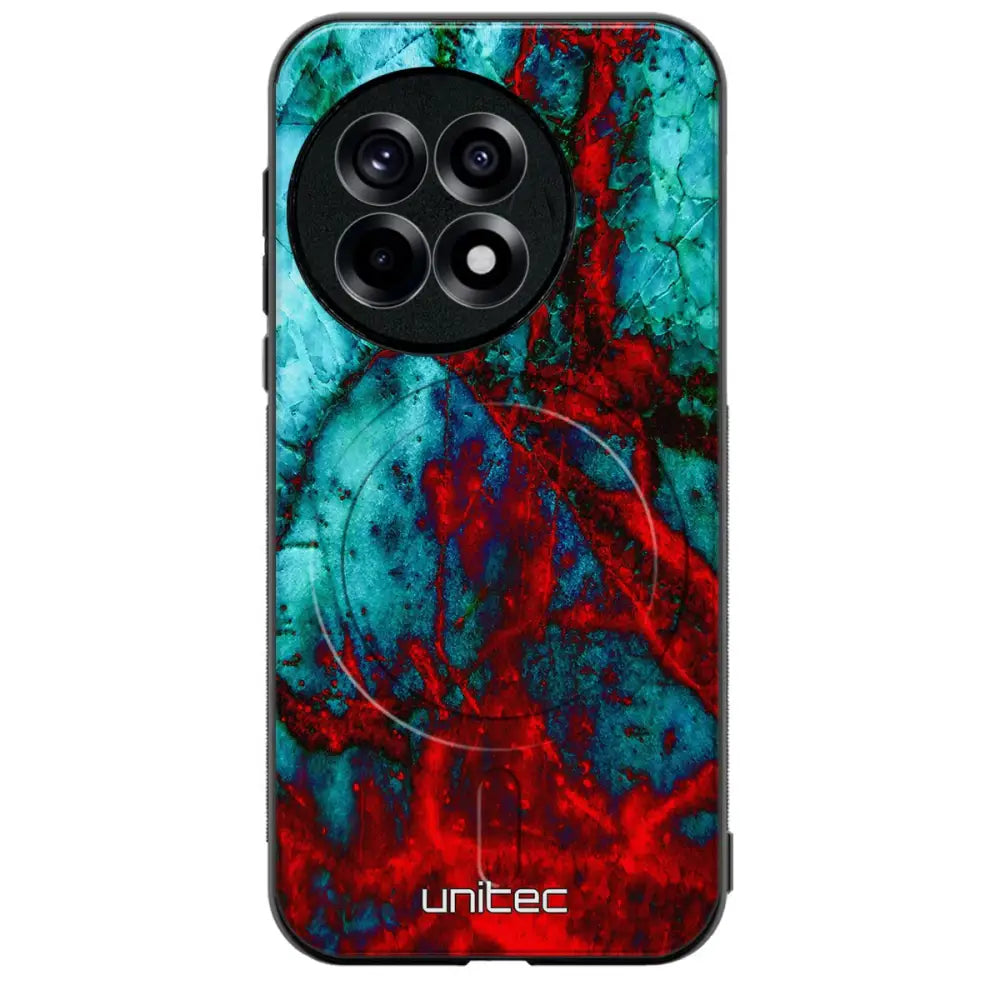 OnePlus 13R marmori suojakuoret Blue Red Marble