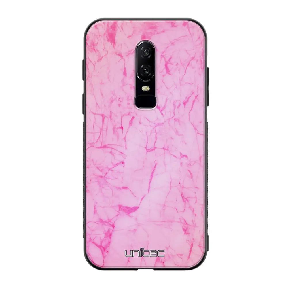 OnePlus 6 marmori suojakuoret - Light Pink Marble - Ei