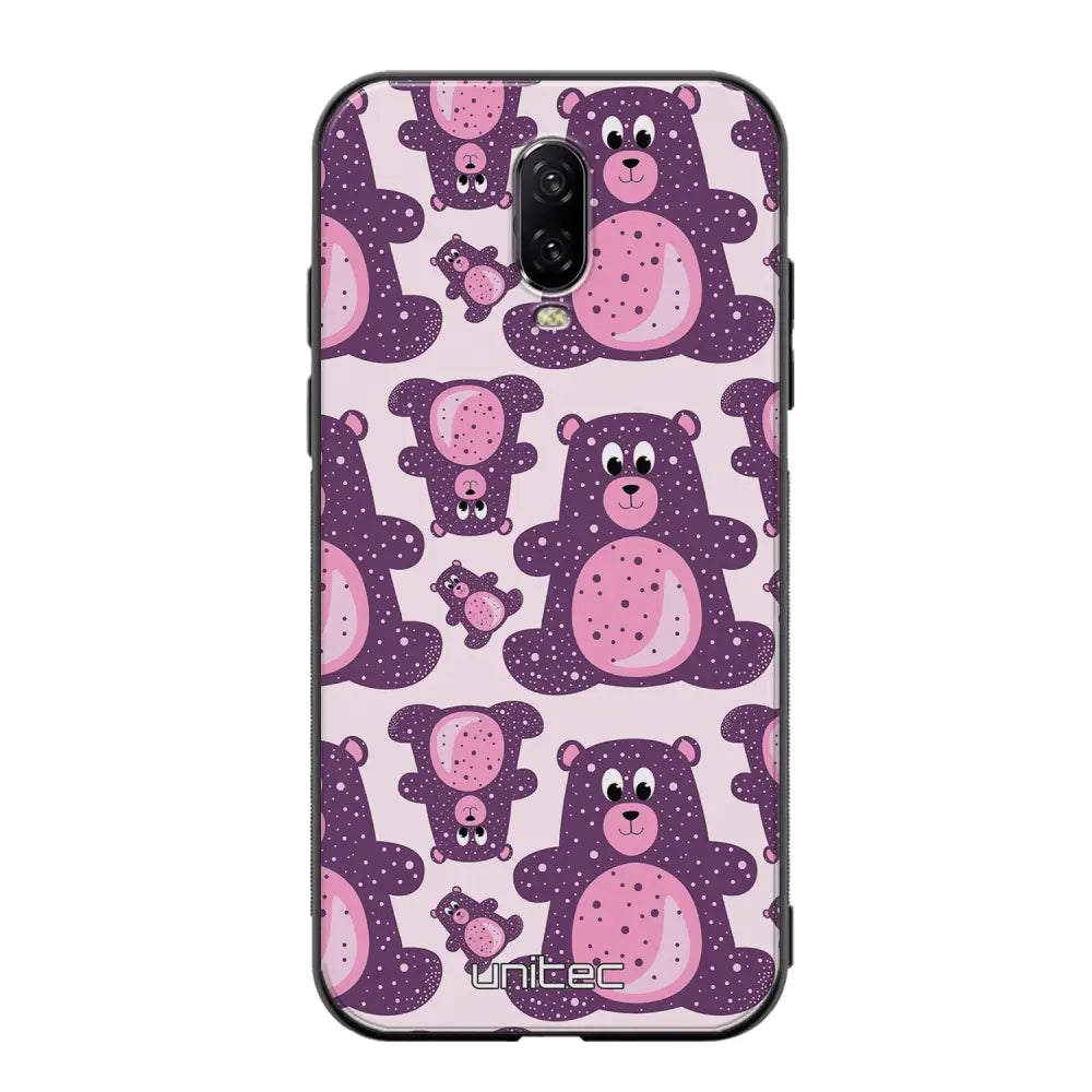 OnePlus 6T suojakuoret - Purple Teddy Bear - Ei