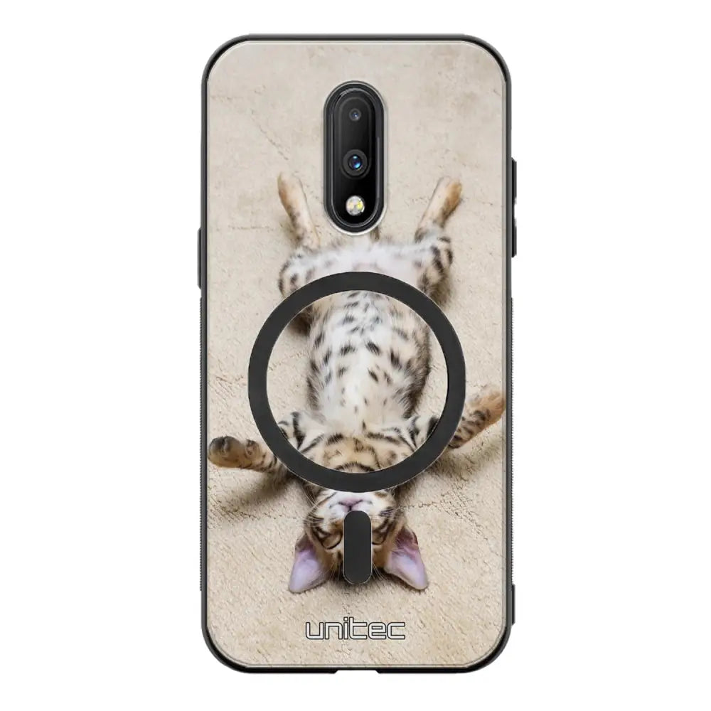 OnePlus 7 kissa suojakuoret - Relaxing Cat