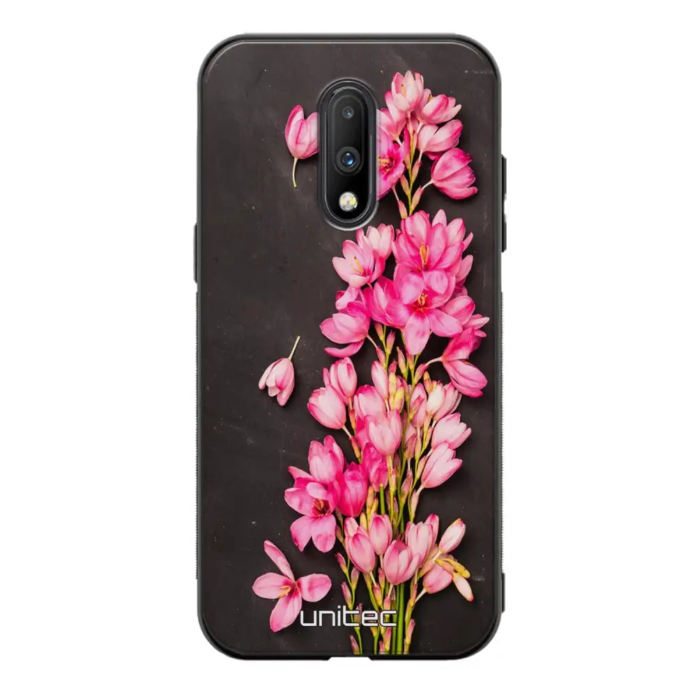 OnePlus 7 kukka suojakuoret - Pink Flowers - Ei