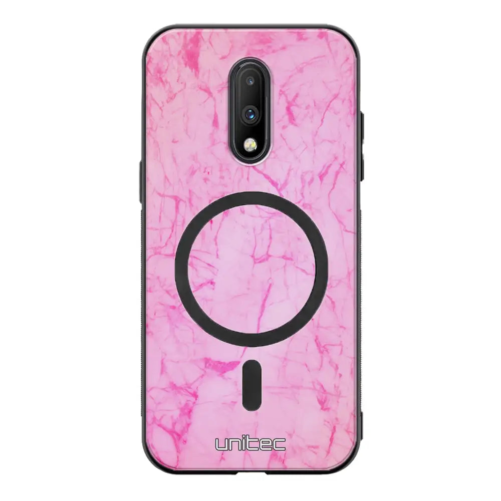 OnePlus 7 marmori suojakuoret - Light Pink Marble