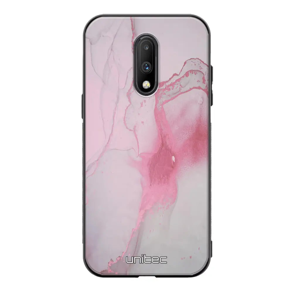 OnePlus 7 marmori suojakuoret - Pink Pok Rie - Ei