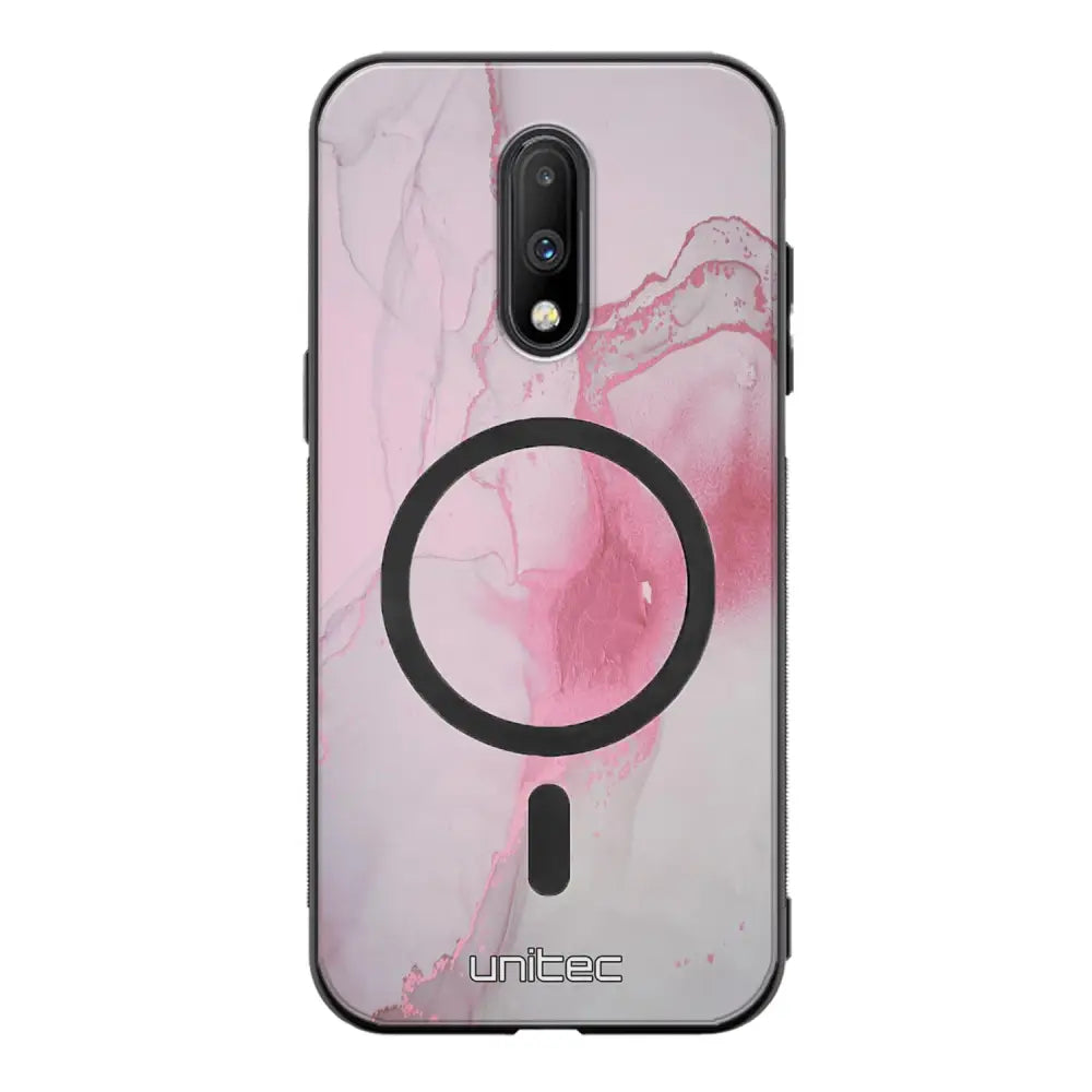 OnePlus 7 marmori suojakuoret - Pink Pok Rie