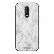 OnePlus 7 marmori suojakuoret - White Marble - Ei