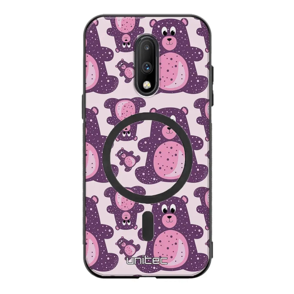 OnePlus 7 suojakuoret - Purple Teddy Bear