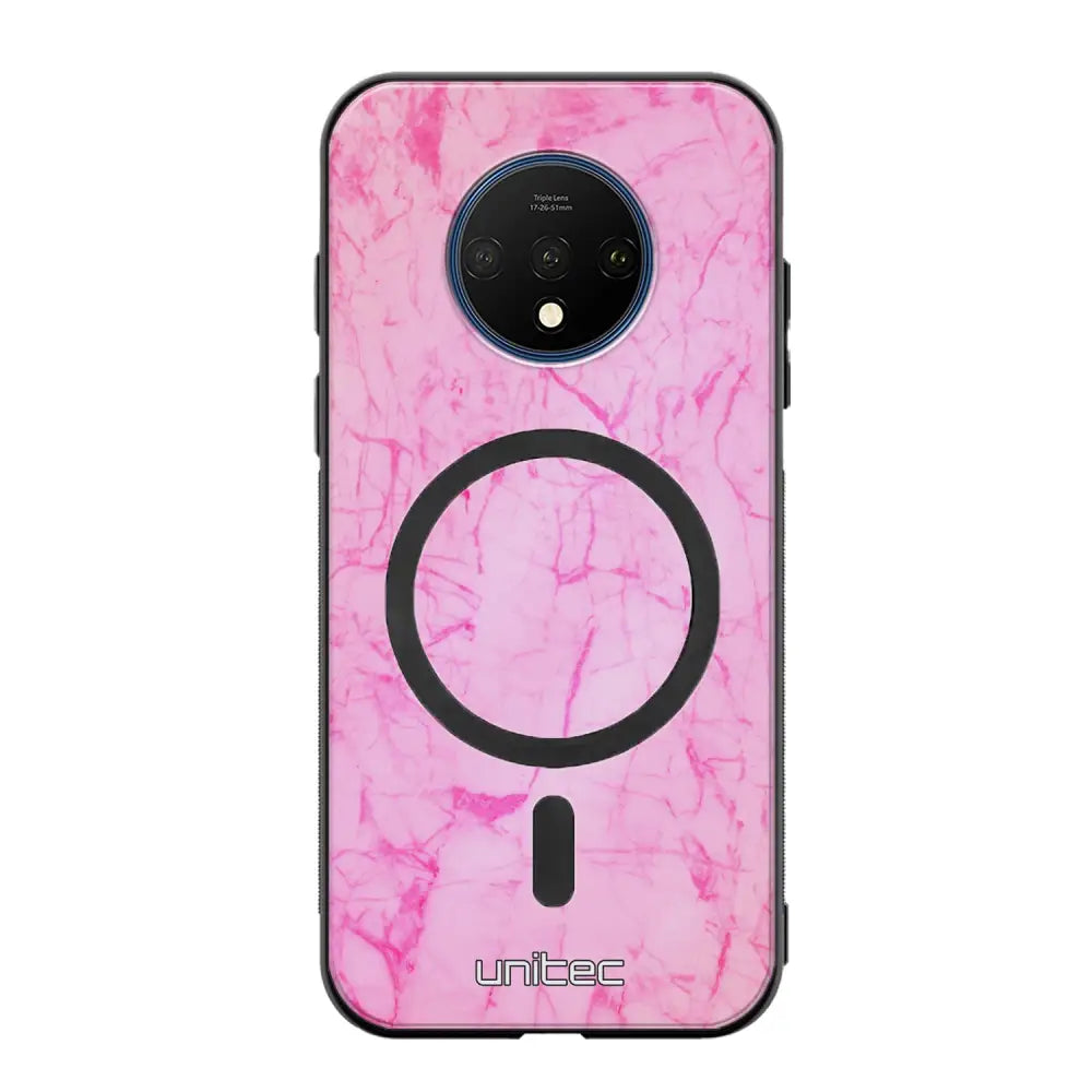 OnePlus 7T marmori suojakuoret - Light Pink Marble