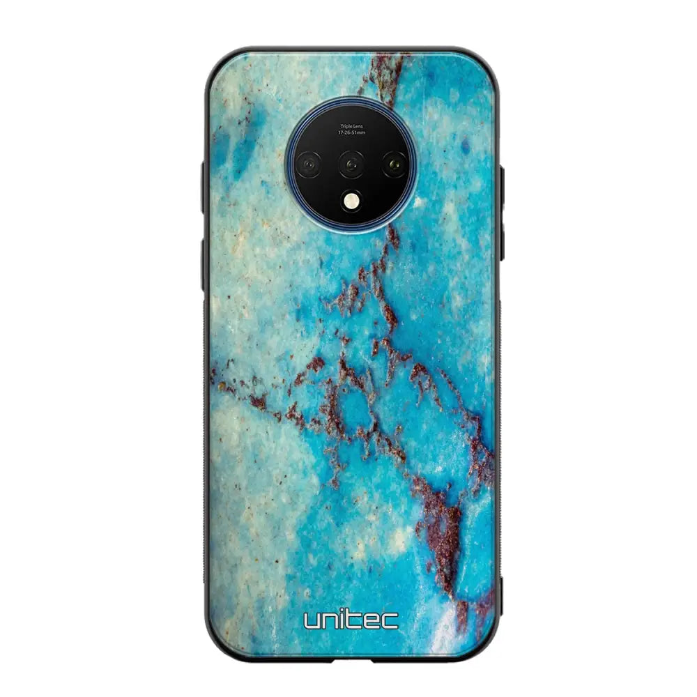 OnePlus 7T marmori suojakuoret - Turquoise Marble - Ei