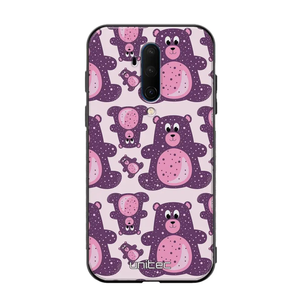 OnePlus 7T Pro suojakuoret - Purple Teddy Bear - Ei