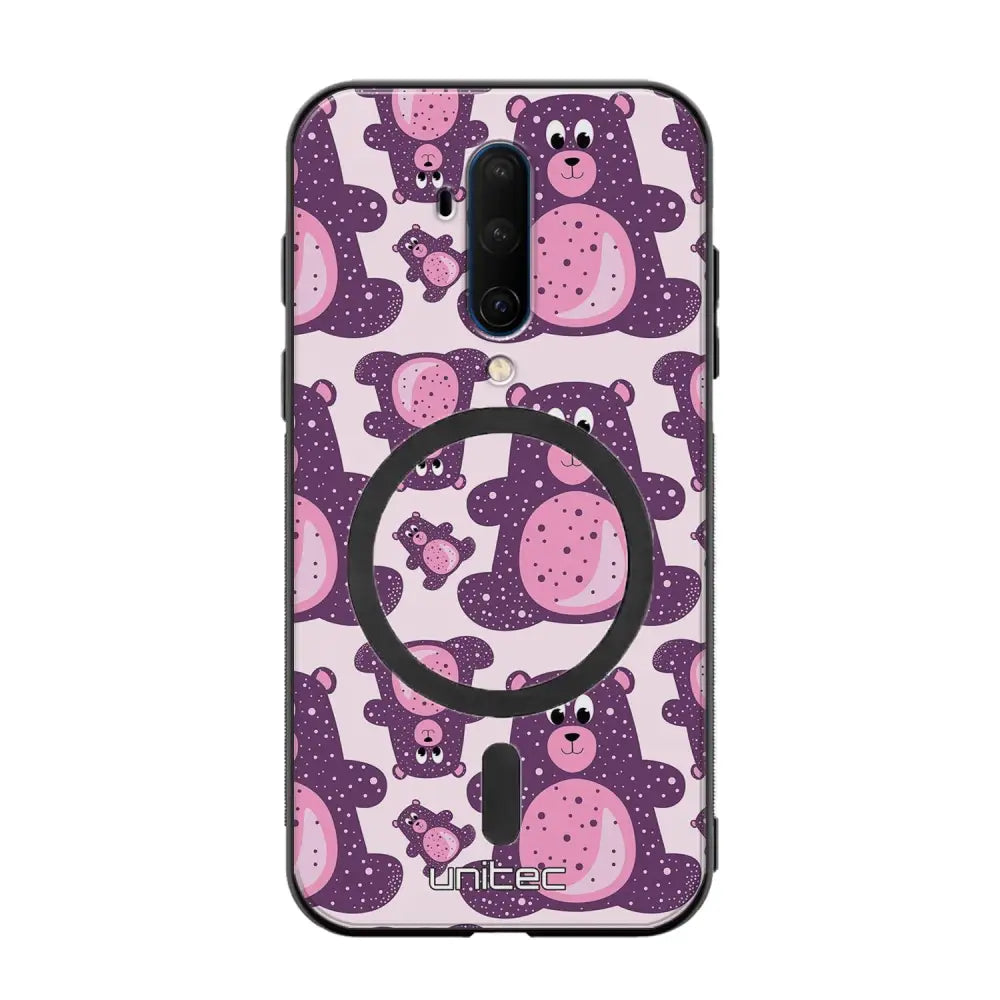OnePlus 7T Pro suojakuoret - Purple Teddy Bear