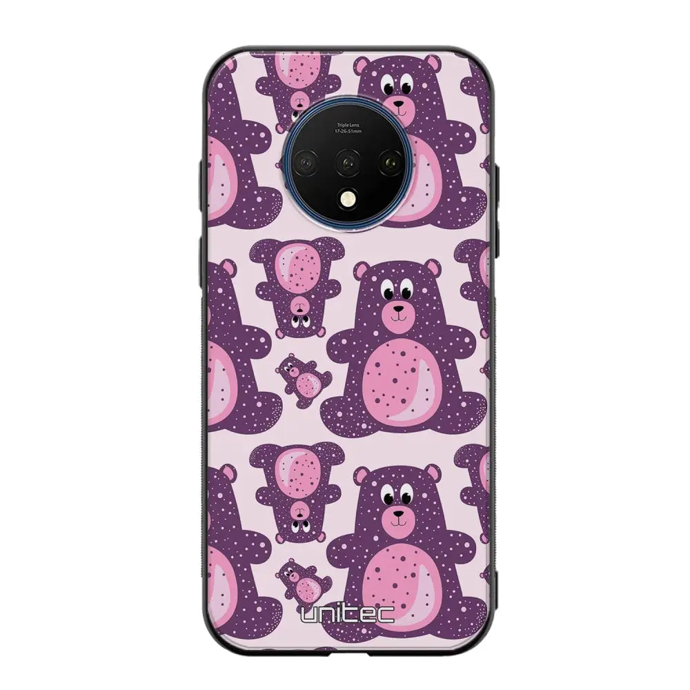 OnePlus 7T suojakuoret - Purple Teddy Bear - Ei