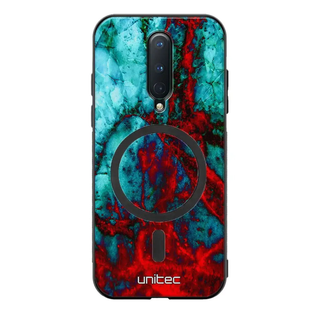 OnePlus 8 marmori suojakuoret - Blue Red Marble