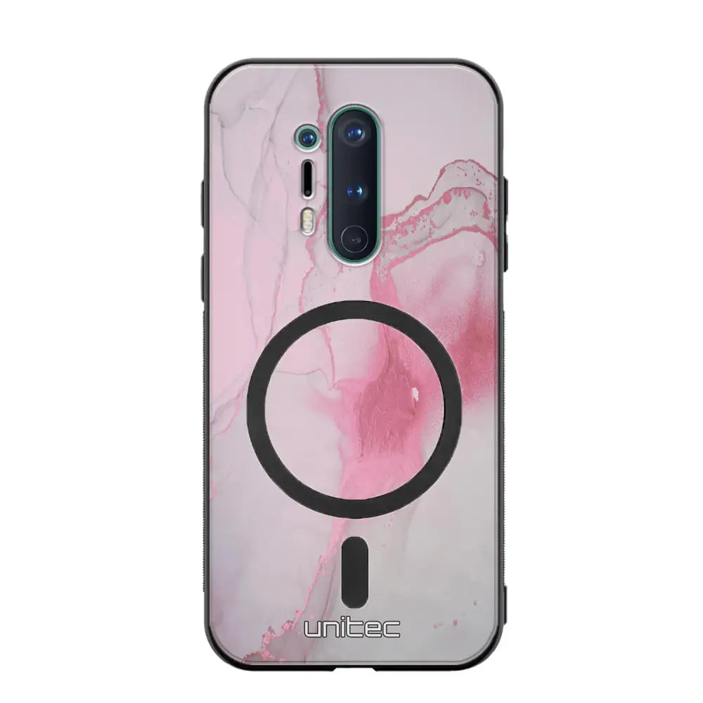 OnePlus 8 Pro marmori suojakuoret - Pink Pok Rie