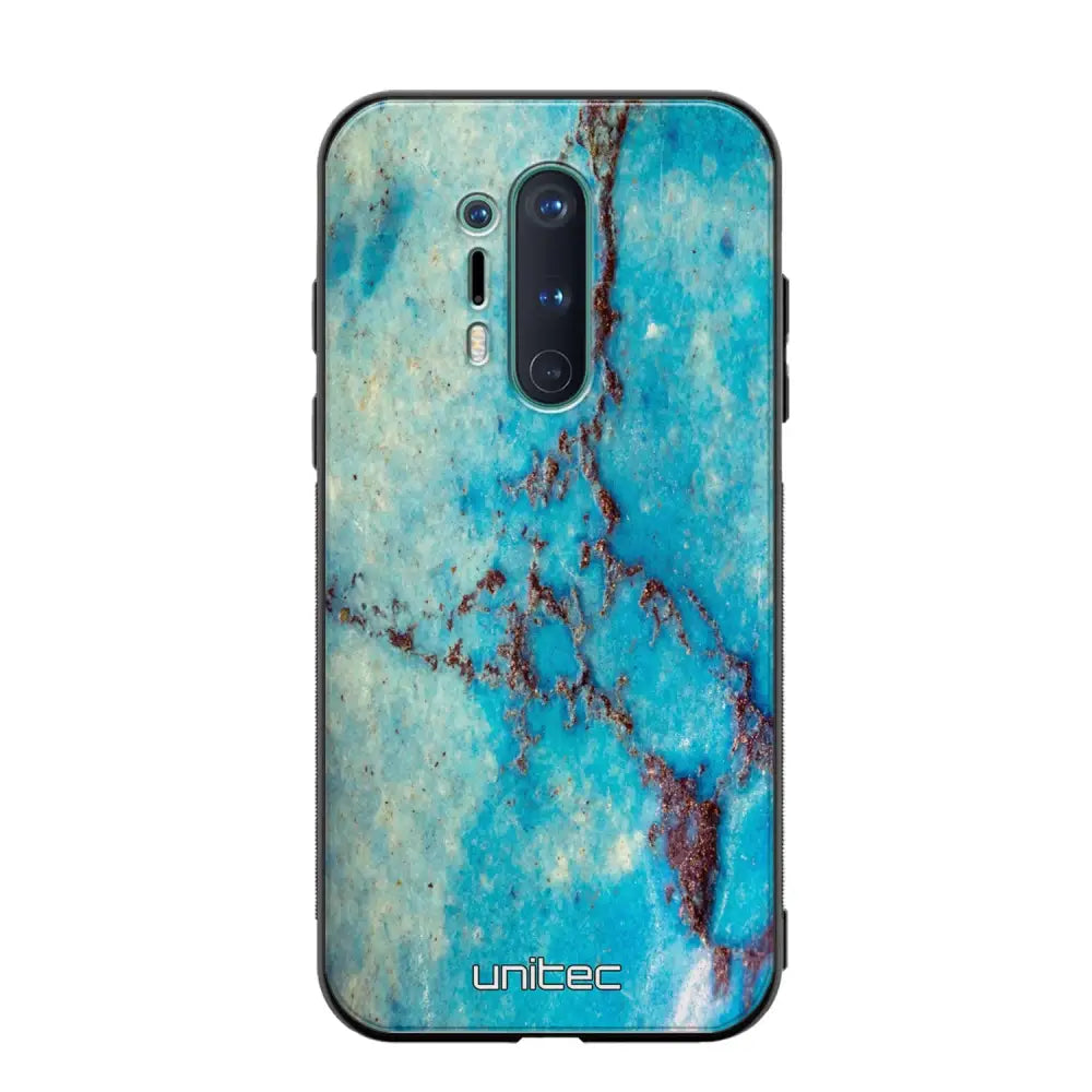 OnePlus 8 Pro marmori suojakuoret - Turquoise Marble - Ei